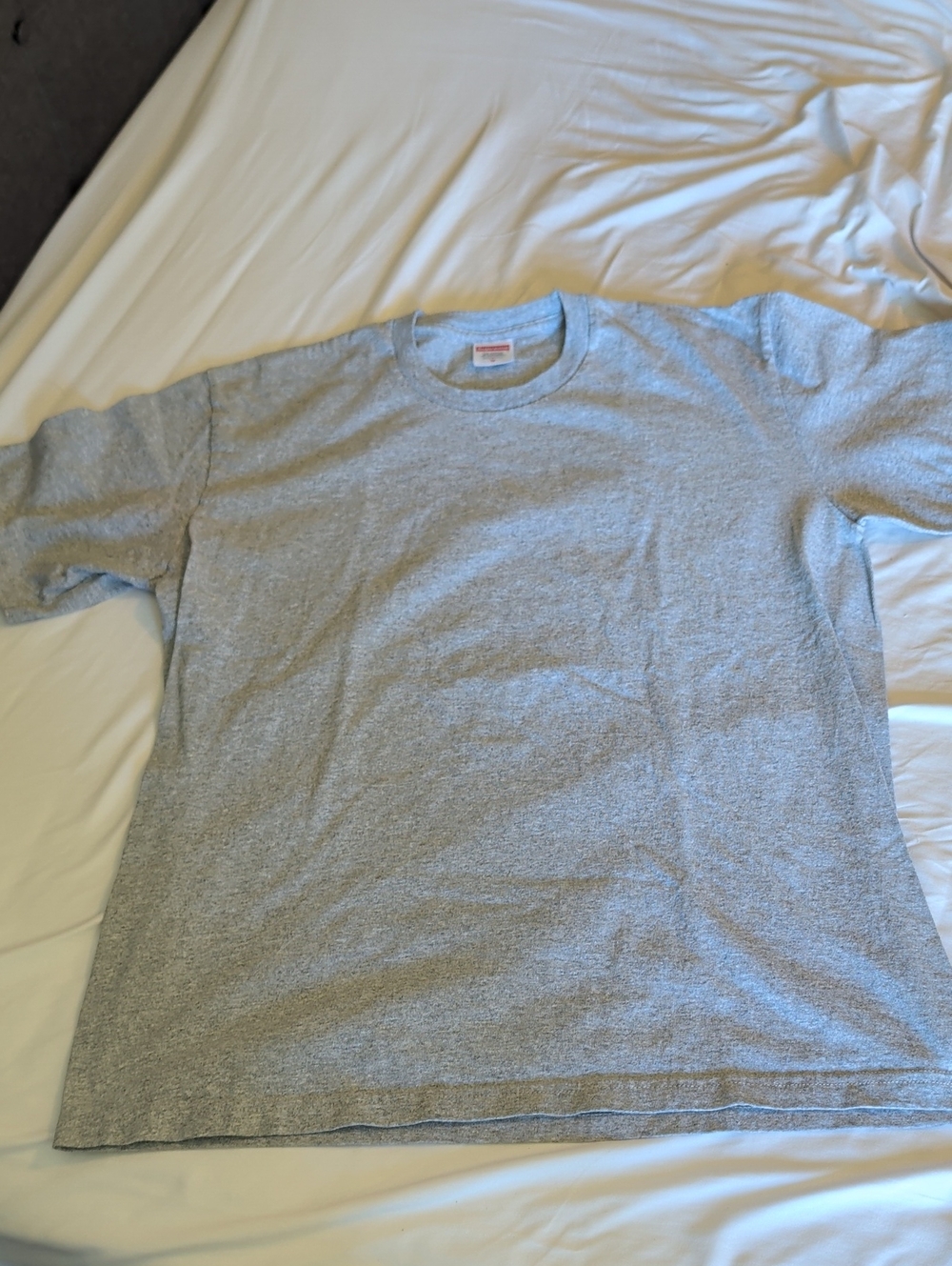 Vintage 2000s Supreme Gray Short Sleeve Crew Tee No Graphics Size M
